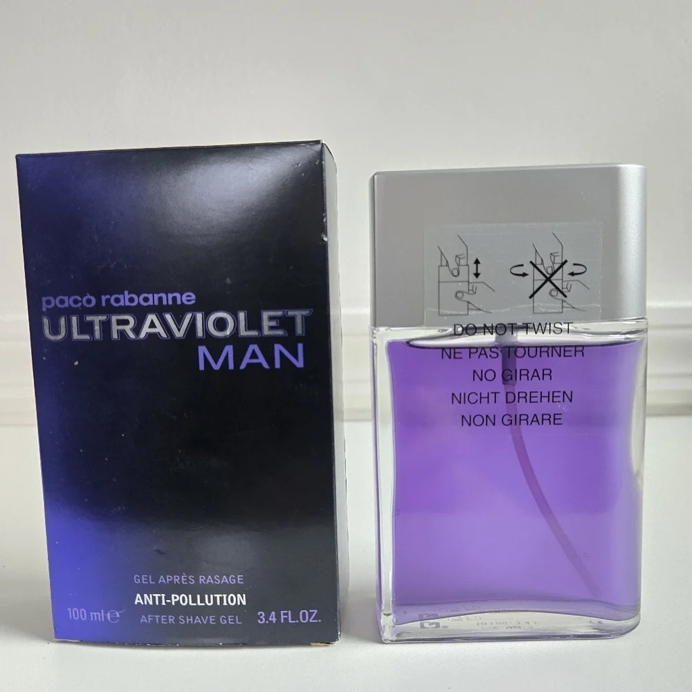 New Paco Rabanne Ultraviolet Man Anti Pollution After Shave Gel 100ml New In Box